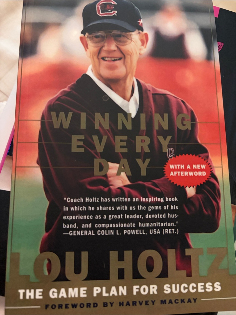 Winning Every Day by Lou Holtz - Maroon Cover Hardcover